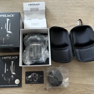 CoffeeJack Portable Espresso Machine Coffee Maker with Case and extra Pod BNIB