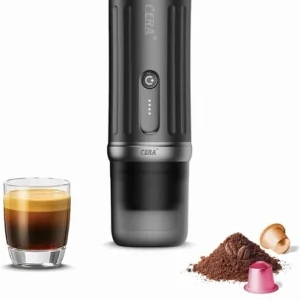 CERA+ PCM03S Portable Espresso Machine, Self-Heating Travel Coffee Maker